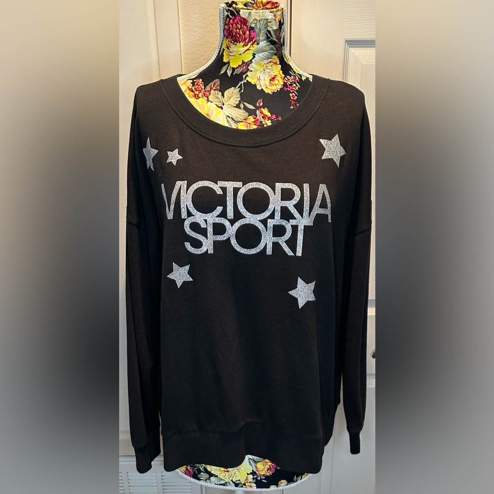 Victoria’s Secret - Victoria SPORT Glitter Star Sweatshirt NWOT
